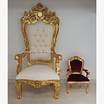A Beautiful Emperor Rose Large Ornate Throne Chair Shown In Gold Leaf And With Crystal Diamond Buttons 8 - Hampshire Barn Interiors - A Beautiful Emperor Rose Large Ornate Throne Chair Shown In Gold Leaf And With Crystal Diamond Buttons -