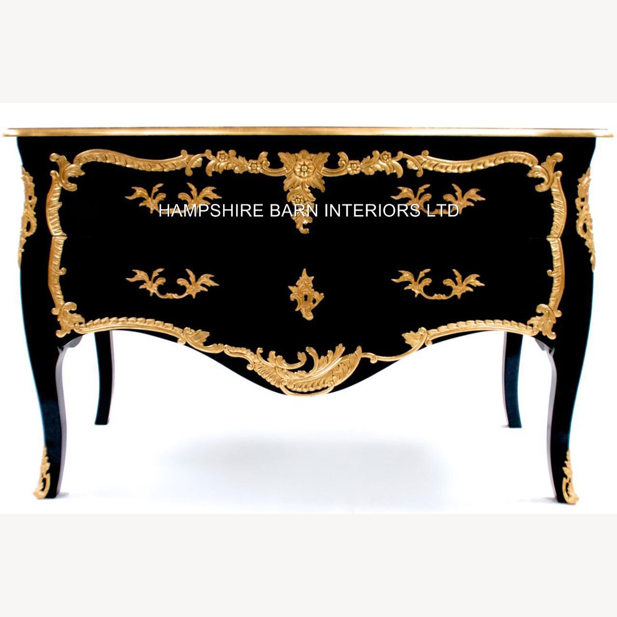 A Black Duboy 2 Drawer Chest Baroque Fabulous French Reproduction Louis Xvi Rococo Commode With Gold Or Silver 1 - Hampshire Barn Interiors - A Black Duboy 2 Drawer Chest Baroque Fabulous French Reproduction Louis Xvi Rococo Commode With Gold Or Silver -