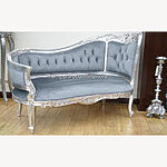Anna Belle Chaise In Silver Leaf And Silver Grey Velvet Or Gold Leaf With Gold Velvet 1 - Hampshire Barn Interiors - Anna Belle Chaise In Silver Leaf And Silver Grey Velvet Or Gold Leaf With Gold Velvet -