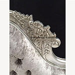 Beautiful Chaise Silver Leaf With Mercury Grey Crushed Velvet With Crystal Buttons 4 - Hampshire Barn Interiors - Beautiful Chaise Silver Leaf With Mercury Grey Crushed Velvet With Crystal Buttons -