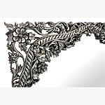 Bouquet De Fleur Silver Leaf Hall Console Table Flower Carved Mahogany Also In Gold 8 - Hampshire Barn Interiors - Bouquet De Fleur Silver Leaf Hall Console Table Flower Carved Mahogany ( Also In Gold) -