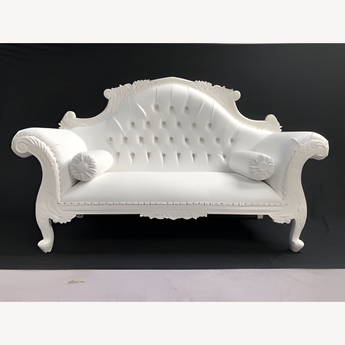 Charles Louis Cuddler Love Seat Wedding Set White Gloss With Crystals Sofa Plus Two Chairs 2 - Hampshire Barn Interiors - Charles Louis Cuddler Love Seat Wedding Set White Gloss With Crystals Sofa Plus Two Chairs -