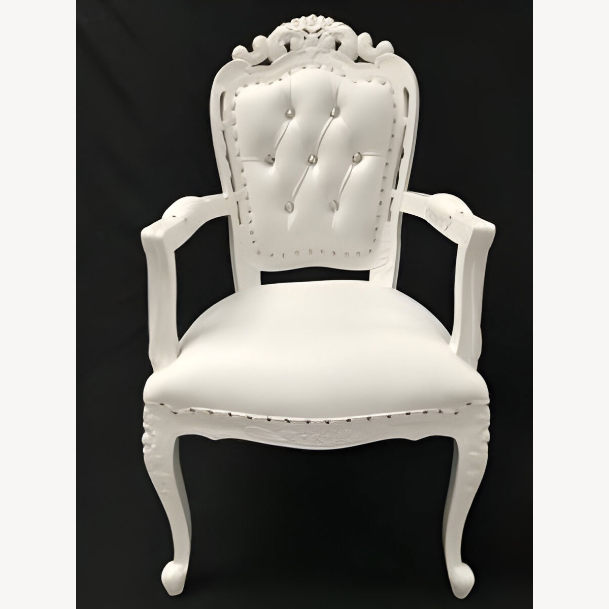 Charles Louis Cuddler Love Seat Wedding Set White Gloss With Crystals Sofa Plus Two Chairs 3 - Hampshire Barn Interiors - Charles Louis Cuddler Love Seat Wedding Set White Gloss With Crystals Sofa Plus Two Chairs -