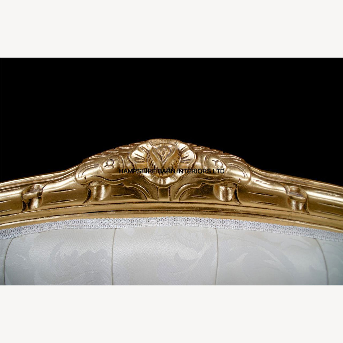 Double Ended Gold Ivory French Louis Ornate Chaise Longue Sofa Home Salon 2 - Hampshire Barn Interiors - Double Ended Gold Ivory French Louis Ornate Chaise Longue Sofa Home Salon -