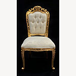 Franciscan Chair In Gilded Gold And Ivory Cream Dining Or Occasional 1 - Hampshire Barn Interiors - Franciscan Chair In Gilded Gold And Ivory Cream (Dining Or Occasional) -