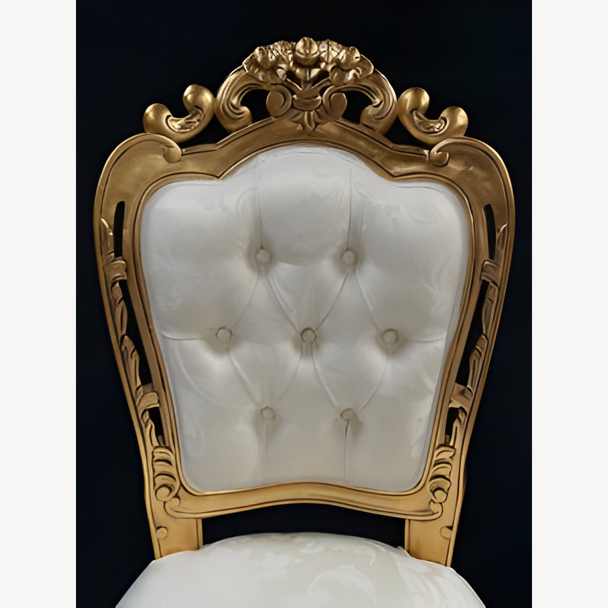 Franciscan Chair In Gilded Gold And Ivory Cream Dining Or Occasional 2 - Hampshire Barn Interiors - Franciscan Chair In Gilded Gold And Ivory Cream (Dining Or Occasional) -