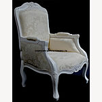 French Chateau Style Ornate Arm Chair Bedroom Antique White Boudoir Shop Lounge 2 - Hampshire Barn Interiors - French Chateau Style Ornate Arm Chair Bedroom Antique White Boudoir Shop Lounge -