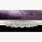 Large Hampshire Chaise In Silver Leaf Frame With Purple Crushed Velvet 5 - Hampshire Barn Interiors - Large Hampshire Chaise In Silver Leaf Frame With Purple Crushed Velvet -
