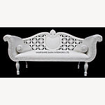 Royal Wedding Set Sofa Plus Two Chairs In Gloss White In Easiclean White Faux Leather 2 - Hampshire Barn Interiors - Royal Wedding Set (Sofa Plus Two Chairs) In Gloss White In Easiclean White Faux Leather -