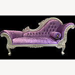 Silver Leaf Medium Hampshire Chaise In Lavender Crushed Velvet With Crystal Buttoning 1 - Hampshire Barn Interiors - Silver Leaf Medium Hampshire Chaise In Lavender Crushed Velvet With Crystal Buttoning -