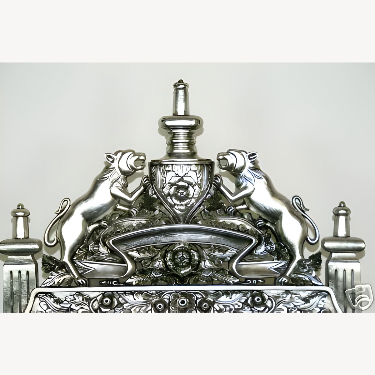 Tudor Royal Throne Chair In Silver And Black 5 - Hampshire Barn Interiors - Tudor Royal Throne Chair In Silver And Black -