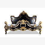 Versailles Ornate Bed In Black With Gold Detailing 1 - Hampshire Barn Interiors - Versailles Ornate Bed In Black With Gold Detailing -
